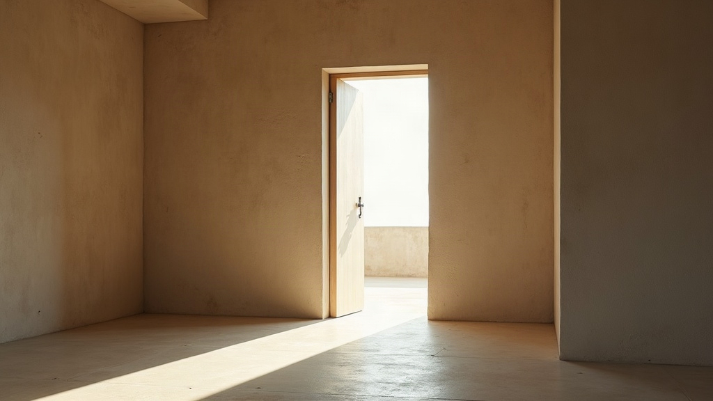 Light falling through an open doorway onto a stone floor, a picture of who holds access